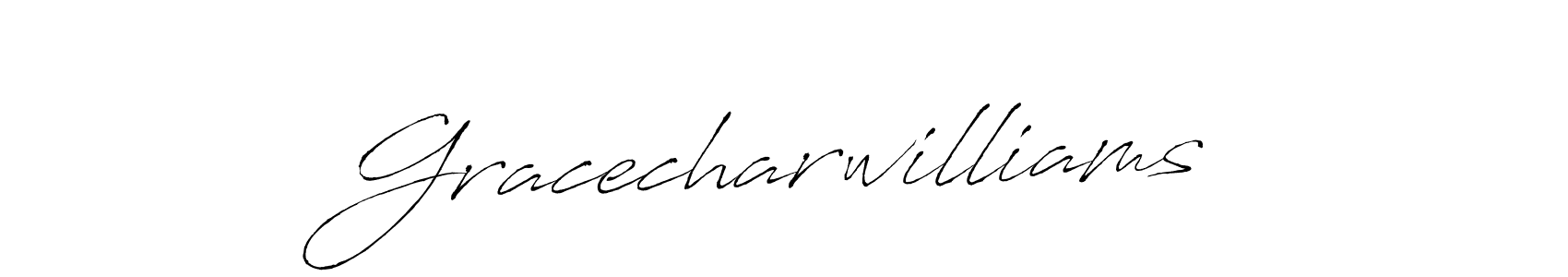 Create a beautiful signature design for name Gracecharwilliams. With this signature (Antro_Vectra) fonts, you can make a handwritten signature for free. Gracecharwilliams signature style 6 images and pictures png