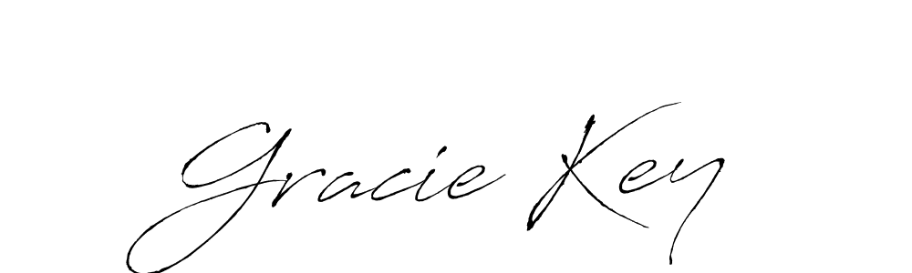 How to make Gracie Key name signature. Use Antro_Vectra style for creating short signs online. This is the latest handwritten sign. Gracie Key signature style 6 images and pictures png