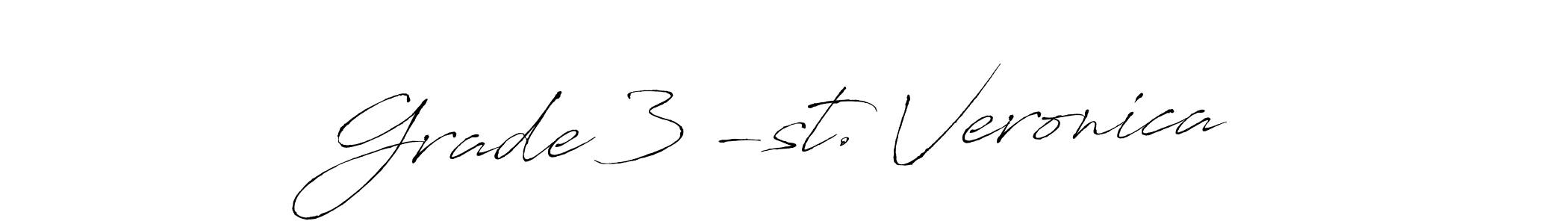 You can use this online signature creator to create a handwritten signature for the name Grade 3 -st. Veronica. This is the best online autograph maker. Grade 3 -st. Veronica signature style 6 images and pictures png