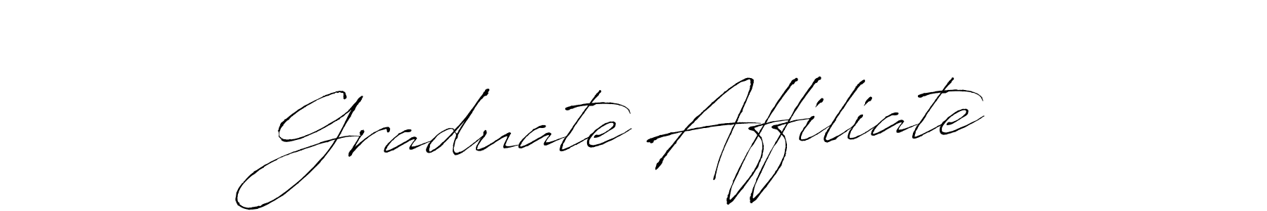 How to make Graduate Affiliate name signature. Use Antro_Vectra style for creating short signs online. This is the latest handwritten sign. Graduate Affiliate signature style 6 images and pictures png