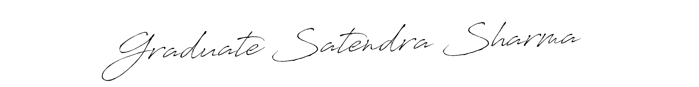 The best way (Antro_Vectra) to make a short signature is to pick only two or three words in your name. The name Graduate Satendra Sharma include a total of six letters. For converting this name. Graduate Satendra Sharma signature style 6 images and pictures png