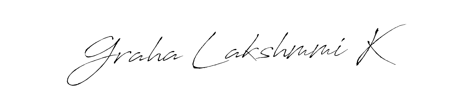 See photos of Graha Lakshmmi K official signature by Spectra . Check more albums & portfolios. Read reviews & check more about Antro_Vectra font. Graha Lakshmmi K signature style 6 images and pictures png