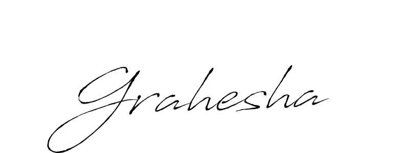 Antro_Vectra is a professional signature style that is perfect for those who want to add a touch of class to their signature. It is also a great choice for those who want to make their signature more unique. Get Grahesha name to fancy signature for free. Grahesha signature style 6 images and pictures png