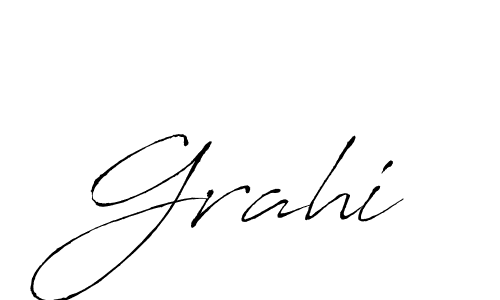 You should practise on your own different ways (Antro_Vectra) to write your name (Grahi) in signature. don't let someone else do it for you. Grahi signature style 6 images and pictures png