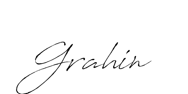 How to make Grahin name signature. Use Antro_Vectra style for creating short signs online. This is the latest handwritten sign. Grahin signature style 6 images and pictures png