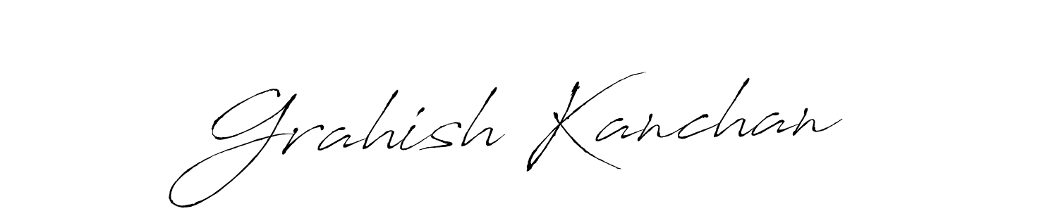 Make a beautiful signature design for name Grahish Kanchan. With this signature (Antro_Vectra) style, you can create a handwritten signature for free. Grahish Kanchan signature style 6 images and pictures png