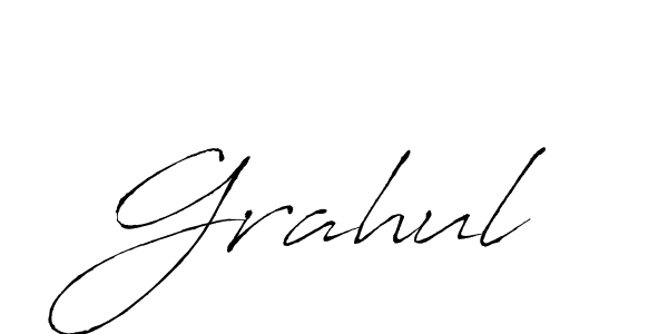 How to make Grahul signature? Antro_Vectra is a professional autograph style. Create handwritten signature for Grahul name. Grahul signature style 6 images and pictures png