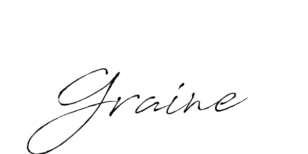 Graine stylish signature style. Best Handwritten Sign (Antro_Vectra) for my name. Handwritten Signature Collection Ideas for my name Graine. Graine signature style 6 images and pictures png