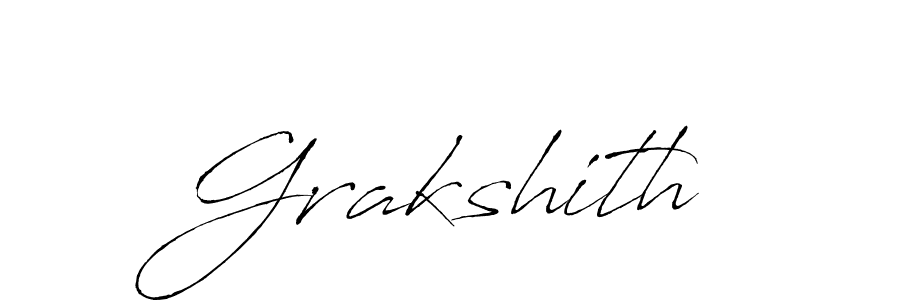 Use a signature maker to create a handwritten signature online. With this signature software, you can design (Antro_Vectra) your own signature for name Grakshith. Grakshith signature style 6 images and pictures png