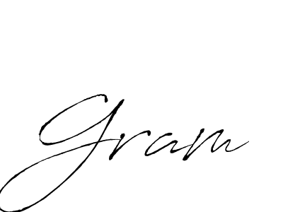 How to make Gram signature? Antro_Vectra is a professional autograph style. Create handwritten signature for Gram name. Gram signature style 6 images and pictures png