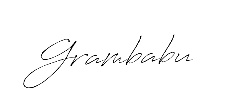 Design your own signature with our free online signature maker. With this signature software, you can create a handwritten (Antro_Vectra) signature for name Grambabu. Grambabu signature style 6 images and pictures png