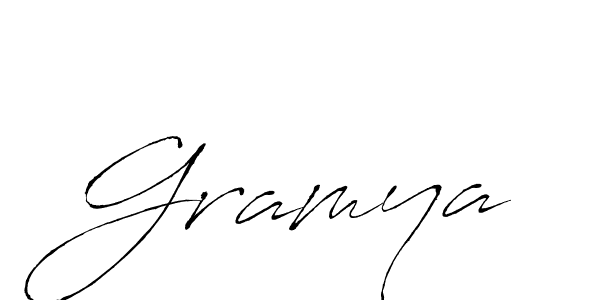 Design your own signature with our free online signature maker. With this signature software, you can create a handwritten (Antro_Vectra) signature for name Gramya. Gramya signature style 6 images and pictures png