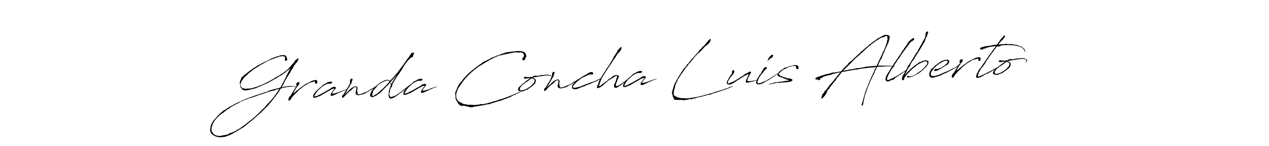 Make a beautiful signature design for name Granda Concha Luis Alberto. Use this online signature maker to create a handwritten signature for free. Granda Concha Luis Alberto signature style 6 images and pictures png