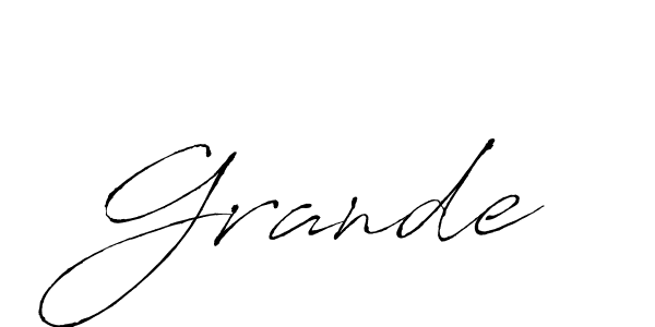 if you are searching for the best signature style for your name Grande. so please give up your signature search. here we have designed multiple signature styles  using Antro_Vectra. Grande signature style 6 images and pictures png