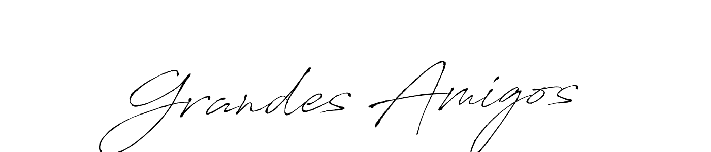 Design your own signature with our free online signature maker. With this signature software, you can create a handwritten (Antro_Vectra) signature for name Grandes Amigos. Grandes Amigos signature style 6 images and pictures png