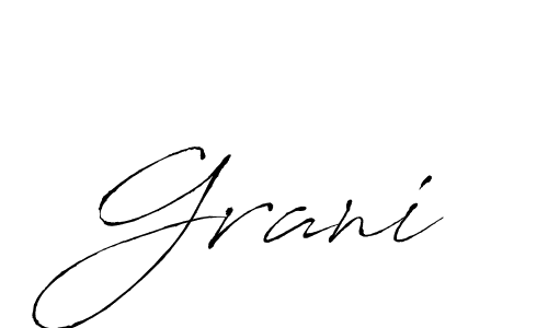 Use a signature maker to create a handwritten signature online. With this signature software, you can design (Antro_Vectra) your own signature for name Grani. Grani signature style 6 images and pictures png