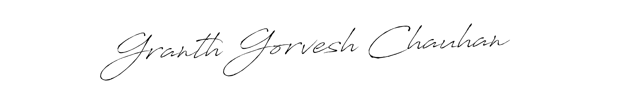 You should practise on your own different ways (Antro_Vectra) to write your name (Granth Gorvesh Chauhan) in signature. don't let someone else do it for you. Granth Gorvesh Chauhan signature style 6 images and pictures png