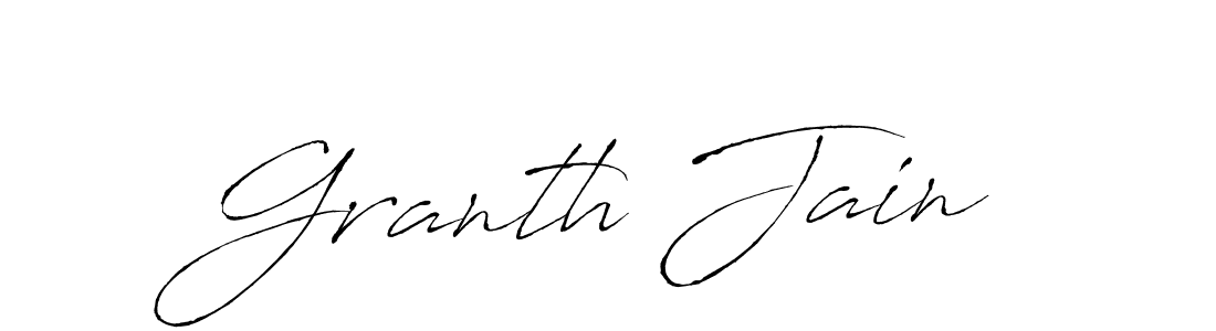 Use a signature maker to create a handwritten signature online. With this signature software, you can design (Antro_Vectra) your own signature for name Granth Jain. Granth Jain signature style 6 images and pictures png