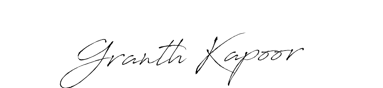 The best way (Antro_Vectra) to make a short signature is to pick only two or three words in your name. The name Granth Kapoor include a total of six letters. For converting this name. Granth Kapoor signature style 6 images and pictures png