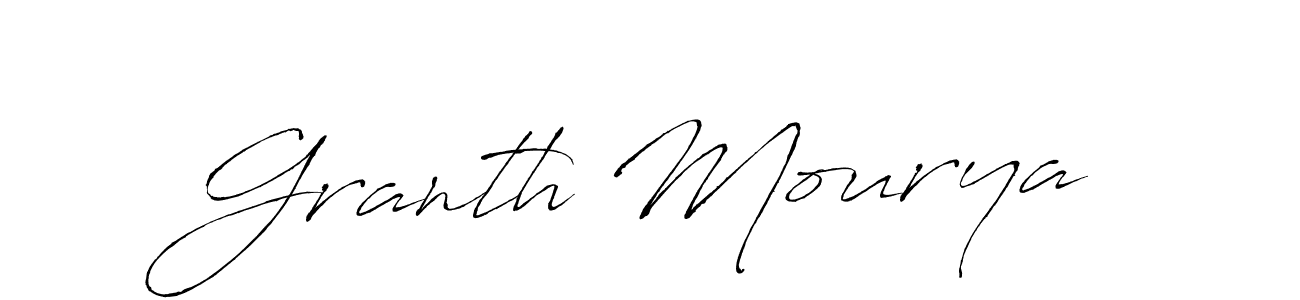 Also we have Granth Mourya name is the best signature style. Create professional handwritten signature collection using Antro_Vectra autograph style. Granth Mourya signature style 6 images and pictures png