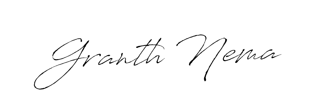 Create a beautiful signature design for name Granth Nema. With this signature (Antro_Vectra) fonts, you can make a handwritten signature for free. Granth Nema signature style 6 images and pictures png