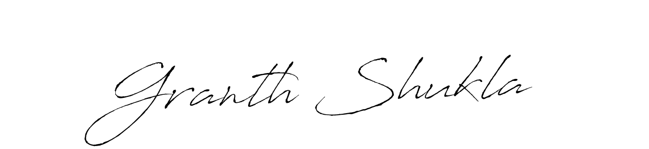 Make a beautiful signature design for name Granth Shukla. With this signature (Antro_Vectra) style, you can create a handwritten signature for free. Granth Shukla signature style 6 images and pictures png