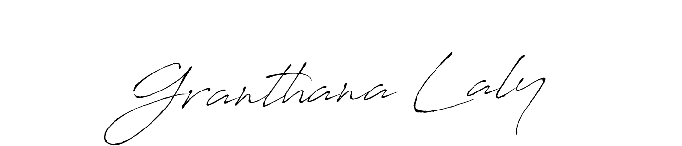 Make a beautiful signature design for name Granthana Laly. With this signature (Antro_Vectra) style, you can create a handwritten signature for free. Granthana Laly signature style 6 images and pictures png