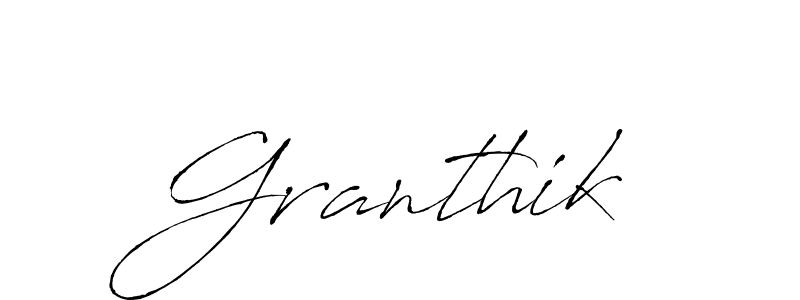 How to Draw Granthik signature style? Antro_Vectra is a latest design signature styles for name Granthik. Granthik signature style 6 images and pictures png