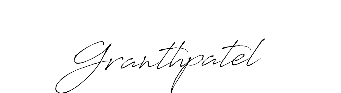 It looks lik you need a new signature style for name Granthpatel. Design unique handwritten (Antro_Vectra) signature with our free signature maker in just a few clicks. Granthpatel signature style 6 images and pictures png