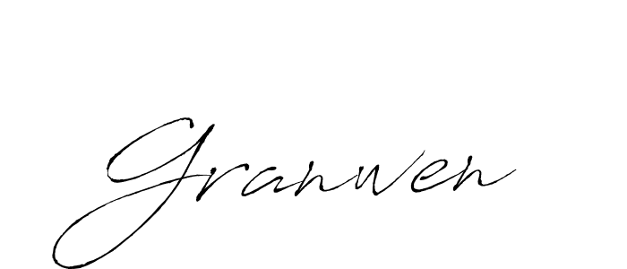 Granwen stylish signature style. Best Handwritten Sign (Antro_Vectra) for my name. Handwritten Signature Collection Ideas for my name Granwen. Granwen signature style 6 images and pictures png