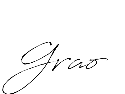 You should practise on your own different ways (Antro_Vectra) to write your name (Grao) in signature. don't let someone else do it for you. Grao signature style 6 images and pictures png