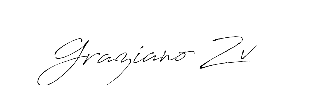 How to make Graziano Zv signature? Antro_Vectra is a professional autograph style. Create handwritten signature for Graziano Zv name. Graziano Zv signature style 6 images and pictures png