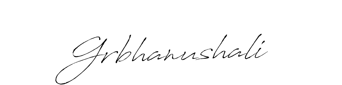 Design your own signature with our free online signature maker. With this signature software, you can create a handwritten (Antro_Vectra) signature for name Grbhanushali. Grbhanushali signature style 6 images and pictures png