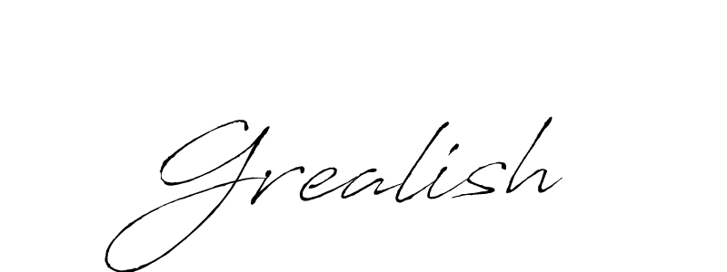 Similarly Antro_Vectra is the best handwritten signature design. Signature creator online .You can use it as an online autograph creator for name Grealish. Grealish signature style 6 images and pictures png