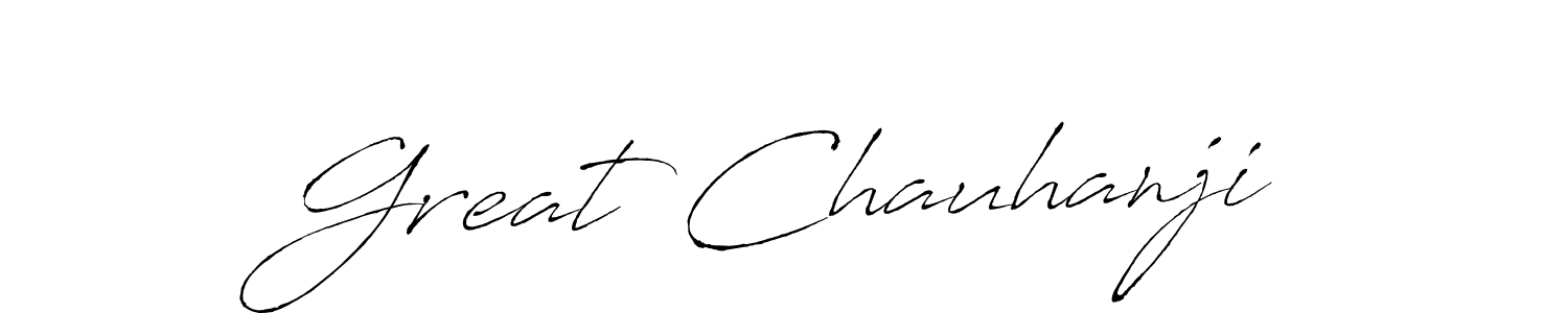 Also we have Great Chauhanji name is the best signature style. Create professional handwritten signature collection using Antro_Vectra autograph style. Great Chauhanji signature style 6 images and pictures png