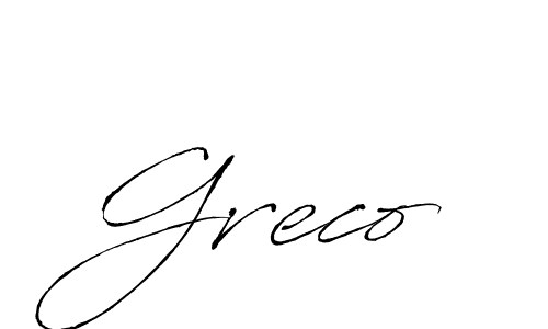 Greco stylish signature style. Best Handwritten Sign (Antro_Vectra) for my name. Handwritten Signature Collection Ideas for my name Greco. Greco signature style 6 images and pictures png