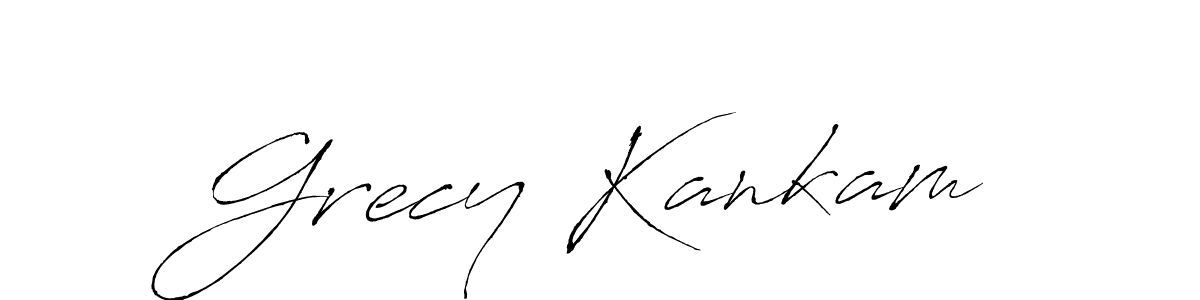 Make a beautiful signature design for name Grecy Kankam. With this signature (Antro_Vectra) style, you can create a handwritten signature for free. Grecy Kankam signature style 6 images and pictures png