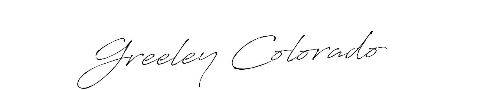 Similarly Antro_Vectra is the best handwritten signature design. Signature creator online .You can use it as an online autograph creator for name Greeley Colorado. Greeley Colorado signature style 6 images and pictures png