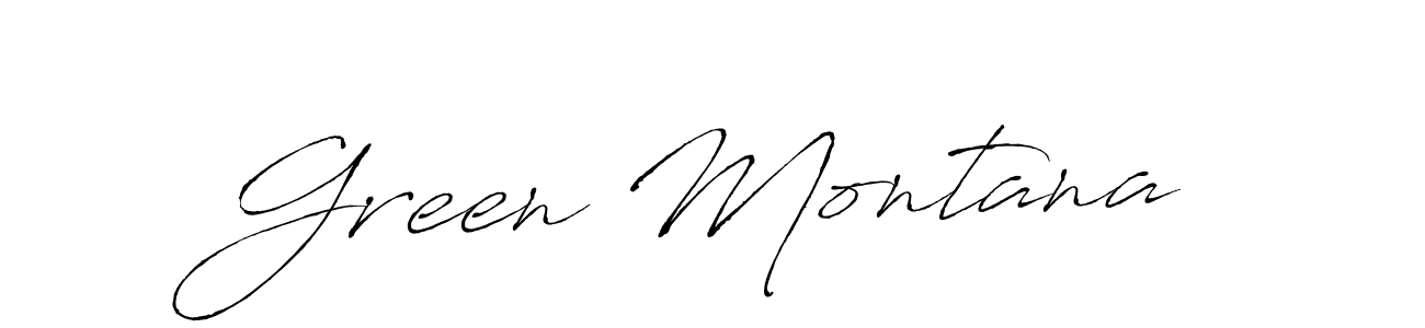 How to make Green Montana name signature. Use Antro_Vectra style for creating short signs online. This is the latest handwritten sign. Green Montana signature style 6 images and pictures png