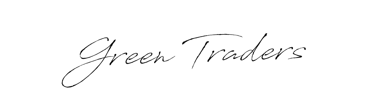 Green Traders stylish signature style. Best Handwritten Sign (Antro_Vectra) for my name. Handwritten Signature Collection Ideas for my name Green Traders. Green Traders signature style 6 images and pictures png
