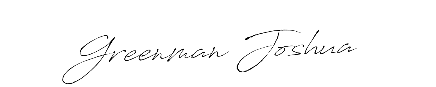 Greenman Joshua stylish signature style. Best Handwritten Sign (Antro_Vectra) for my name. Handwritten Signature Collection Ideas for my name Greenman Joshua. Greenman Joshua signature style 6 images and pictures png