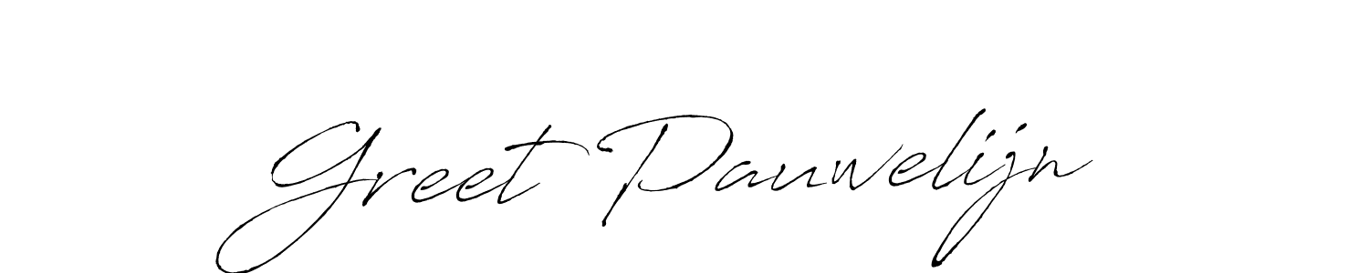 Greet Pauwelijn stylish signature style. Best Handwritten Sign (Antro_Vectra) for my name. Handwritten Signature Collection Ideas for my name Greet Pauwelijn. Greet Pauwelijn signature style 6 images and pictures png