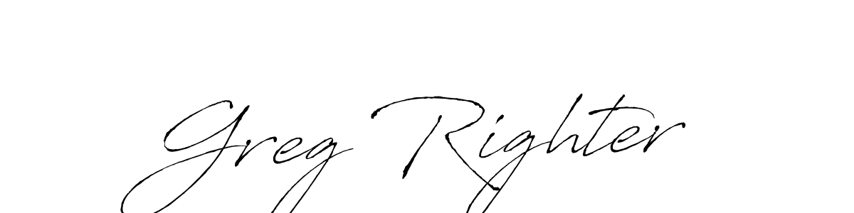 Greg Righter stylish signature style. Best Handwritten Sign (Antro_Vectra) for my name. Handwritten Signature Collection Ideas for my name Greg Righter. Greg Righter signature style 6 images and pictures png