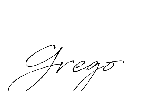 Grego stylish signature style. Best Handwritten Sign (Antro_Vectra) for my name. Handwritten Signature Collection Ideas for my name Grego. Grego signature style 6 images and pictures png