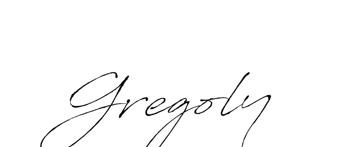 Gregoly stylish signature style. Best Handwritten Sign (Antro_Vectra) for my name. Handwritten Signature Collection Ideas for my name Gregoly. Gregoly signature style 6 images and pictures png