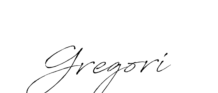 Make a beautiful signature design for name Gregori. With this signature (Antro_Vectra) style, you can create a handwritten signature for free. Gregori signature style 6 images and pictures png