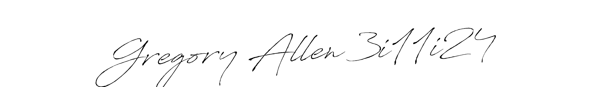 Create a beautiful signature design for name Gregory Allen 3i11i24. With this signature (Antro_Vectra) fonts, you can make a handwritten signature for free. Gregory Allen 3i11i24 signature style 6 images and pictures png