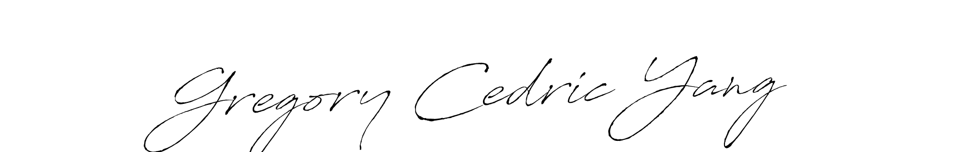 The best way (Antro_Vectra) to make a short signature is to pick only two or three words in your name. The name Gregory Cedric Yang include a total of six letters. For converting this name. Gregory Cedric Yang signature style 6 images and pictures png