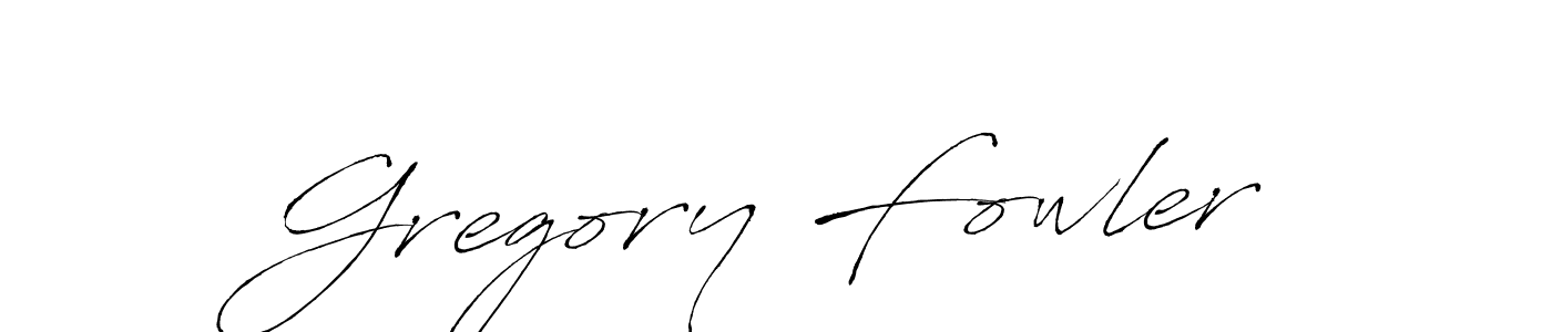 Make a beautiful signature design for name Gregory Fowler. With this signature (Antro_Vectra) style, you can create a handwritten signature for free. Gregory Fowler signature style 6 images and pictures png