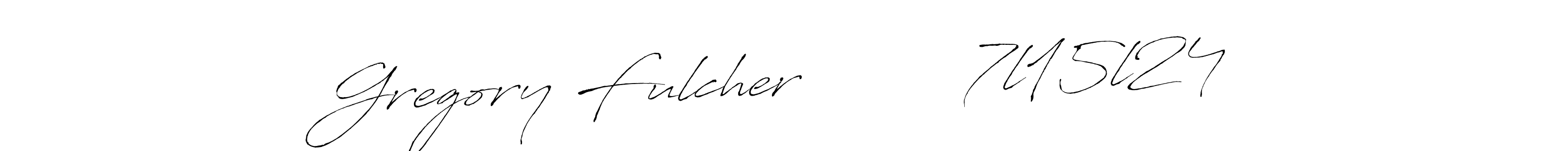 It looks lik you need a new signature style for name Gregory Fulcher         7l15l24. Design unique handwritten (Antro_Vectra) signature with our free signature maker in just a few clicks. Gregory Fulcher         7l15l24 signature style 6 images and pictures png